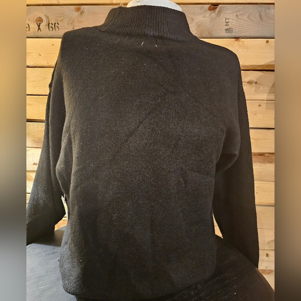 NWT A‎ new day black cashmere like bonjour sweater multiple sizes - Picture 2 of 4